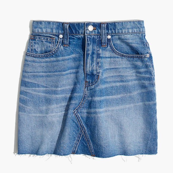 Madewell A-Line Mini Denim Skirt - Picture 1 of 6